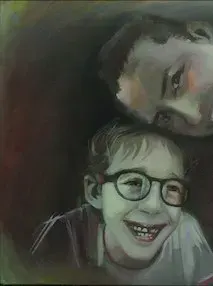 Anne ve İki Çocuk Portresinin Aşamaları — Aşama 1